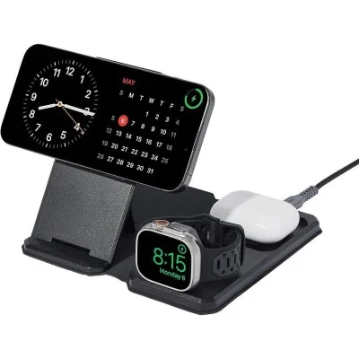 Uag Srge 3-In-1 Travel/Desktop Charger + Case - Black